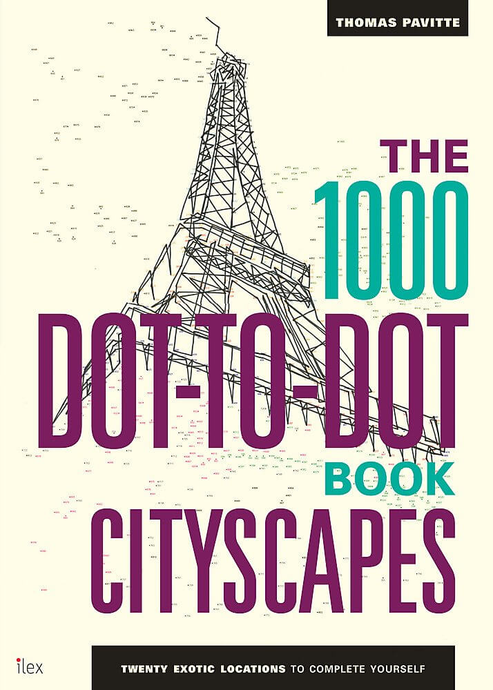 חוברת צביעה במספרים THE 1000DOT-TO-DOT BOOK CITYSCAPES
