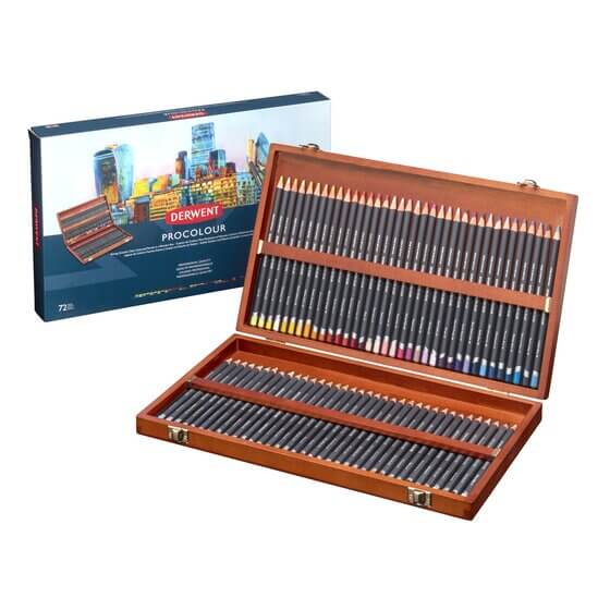 סט מזוודת 72 עפרונות PROCOLOUR מבית DERWENT