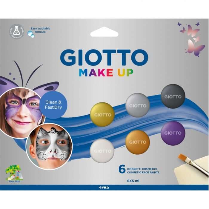 סט 6 צבעים מטאלים לאיפור מבית GIOTTO