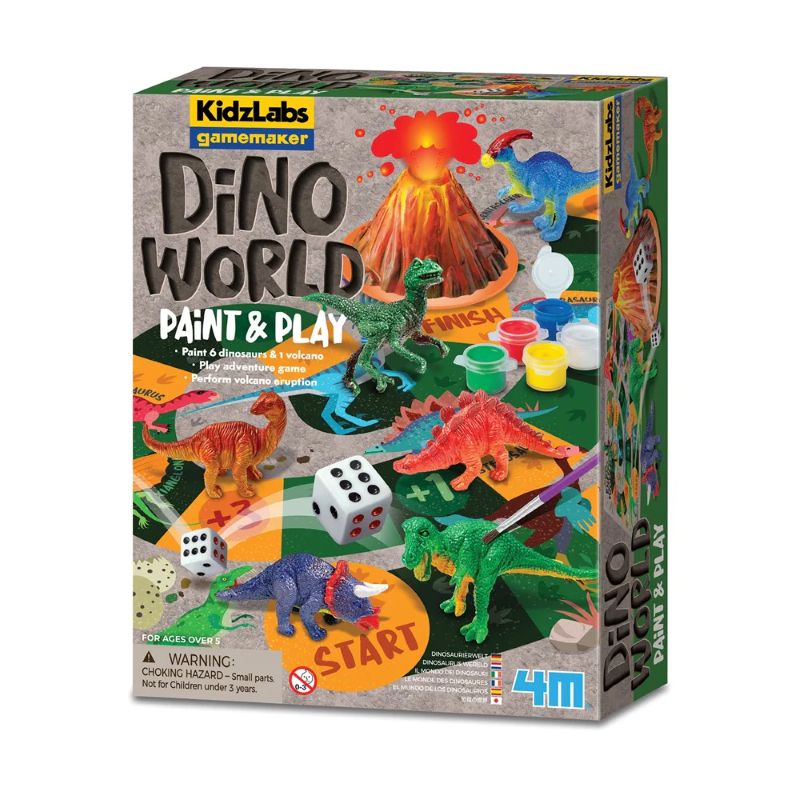ערכה עולם הדינוזאורים DINO WORLD PAINT AND PLAY