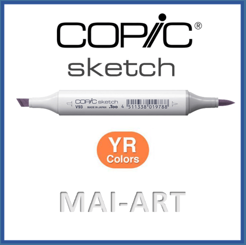 sketch copic marker YR - yellow red
