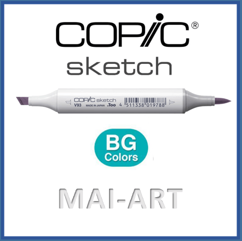 sketch copic marker BG - blue green