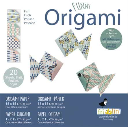 נייר אוריגמי FUNNY ORIGAMI FISH 15/15