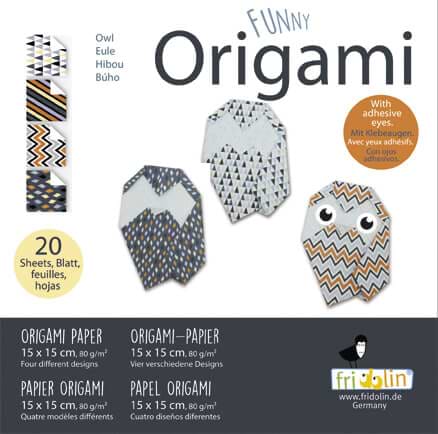 נייר אוריגמי FUNNY ORIGAMI OWL 15/15