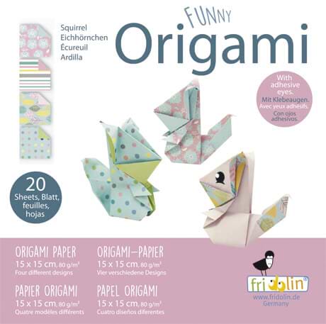 נייר אוריגמי FUNNY ORIGAMI SQUIRREL 15/15
