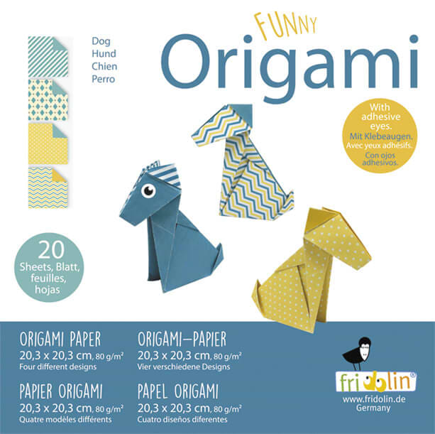 נייר אוריגמי FUNNY ORIGAMI DOG 20/20