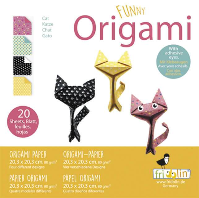 נייר אוריגמי FUNNY ORIGAMI CAT 20/20