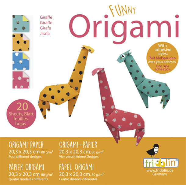 נייר אוריגמי FUNNY ORIGAMI GIRAFFE 20/20