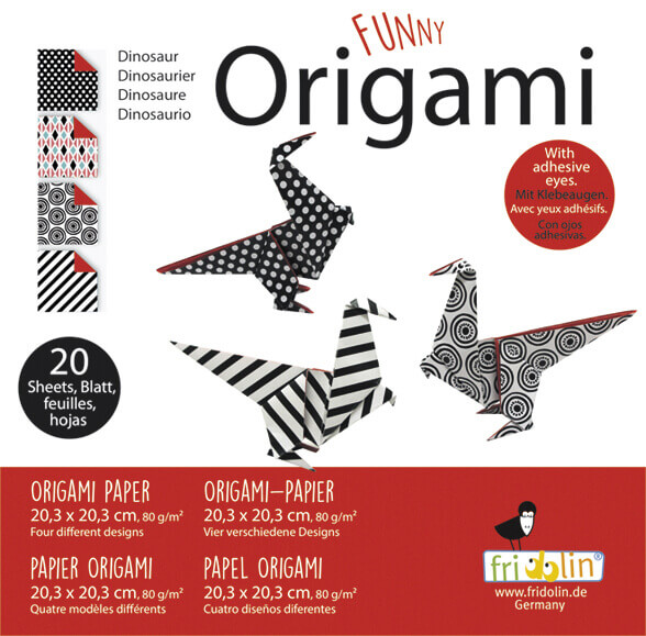 נייר אוריגמי FUNNY ORIGAMI DINOSAUR 20/20