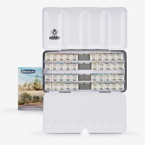 מארז 40 גוונים צבעי מים הורדום חצי קוביה SUPER GRANULATION SCHMINCKE