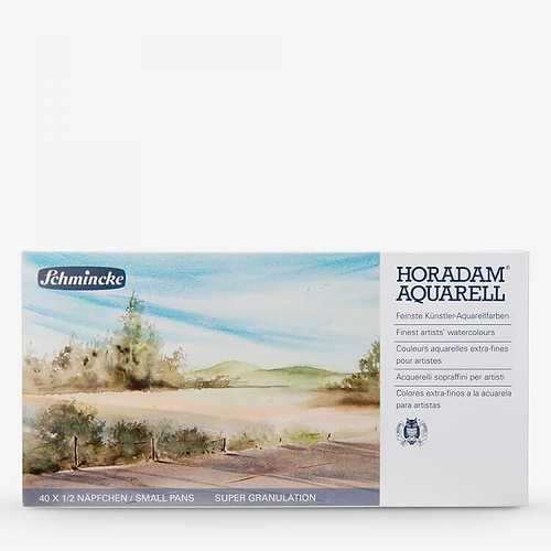 מארז 40 גוונים צבעי מים הורדום חצי קוביה SUPER GRANULATION SCHMINCKE