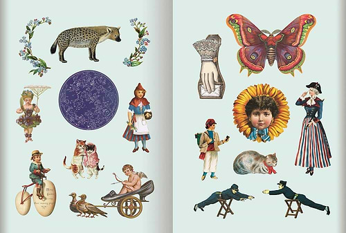 ספר מדבקות ענק ANTIQUARIAN STICKER BOOK BIBLIOPHILIA