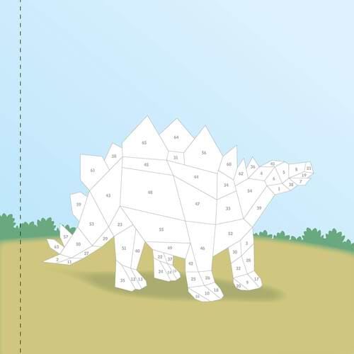 חוברת עבודה PAINT BY STICKER KIDS DINOSAURS