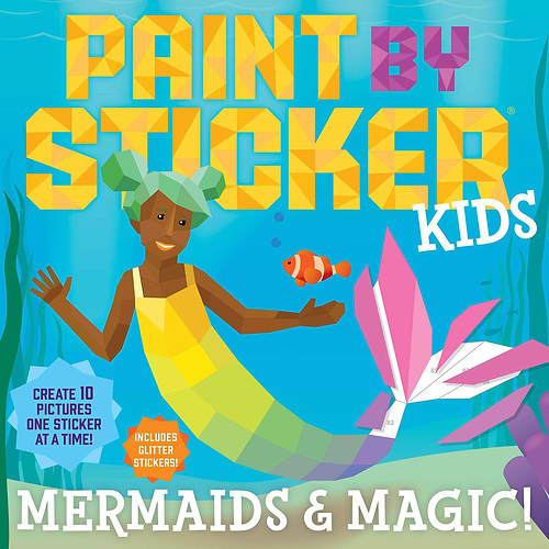 חוברת עבודה PAINT BY STICKER KIDS MERMAIDS & MAGIC