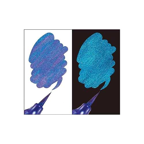 טוש מכחול נצנצים PENTEL ART DUAL METALLIC BRUSH VIOLET + METALLIC BLUE