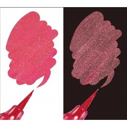טוש מכחול נצנצים מטאלי PENTEL ART DUAL METALLIC BRUSH PINK + METALLIC PINK