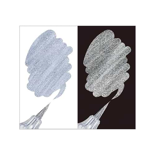 טוש מכחול נצנצים מטאלי PENTEL ART DUAL METALLIC BRUSH SILVER