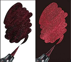 טוש מכחול נצנצים מטאלי PENTEL ART DUAL METALLIC BRUSH BLACK + METALLIC RED