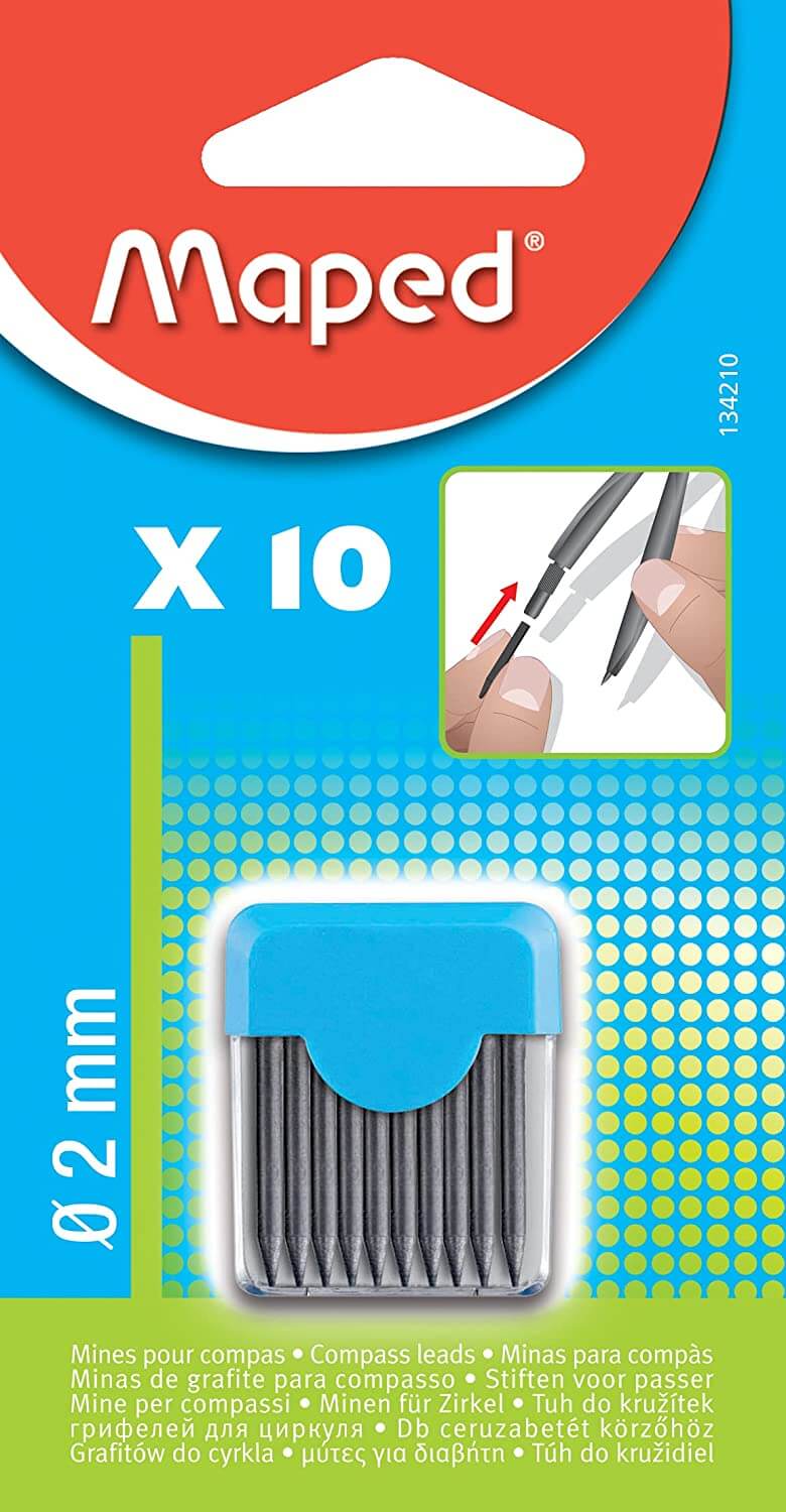 מארז 10 גרפיט החלפה למחוגה 