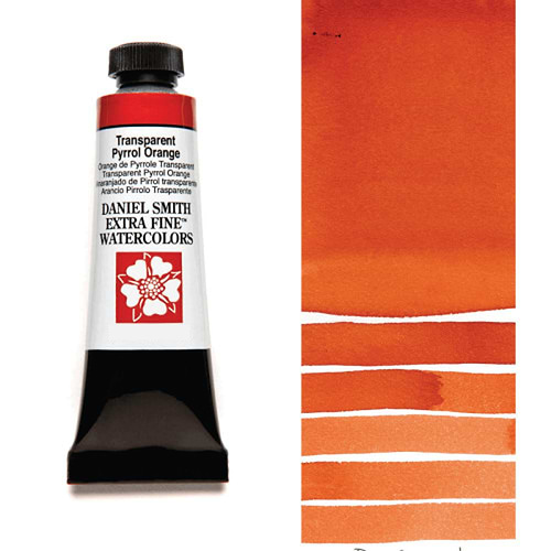 צבע מים שפופרת TRANSPARENT PYRROL ORANGE 5ML S2  DANIEL SMITH 