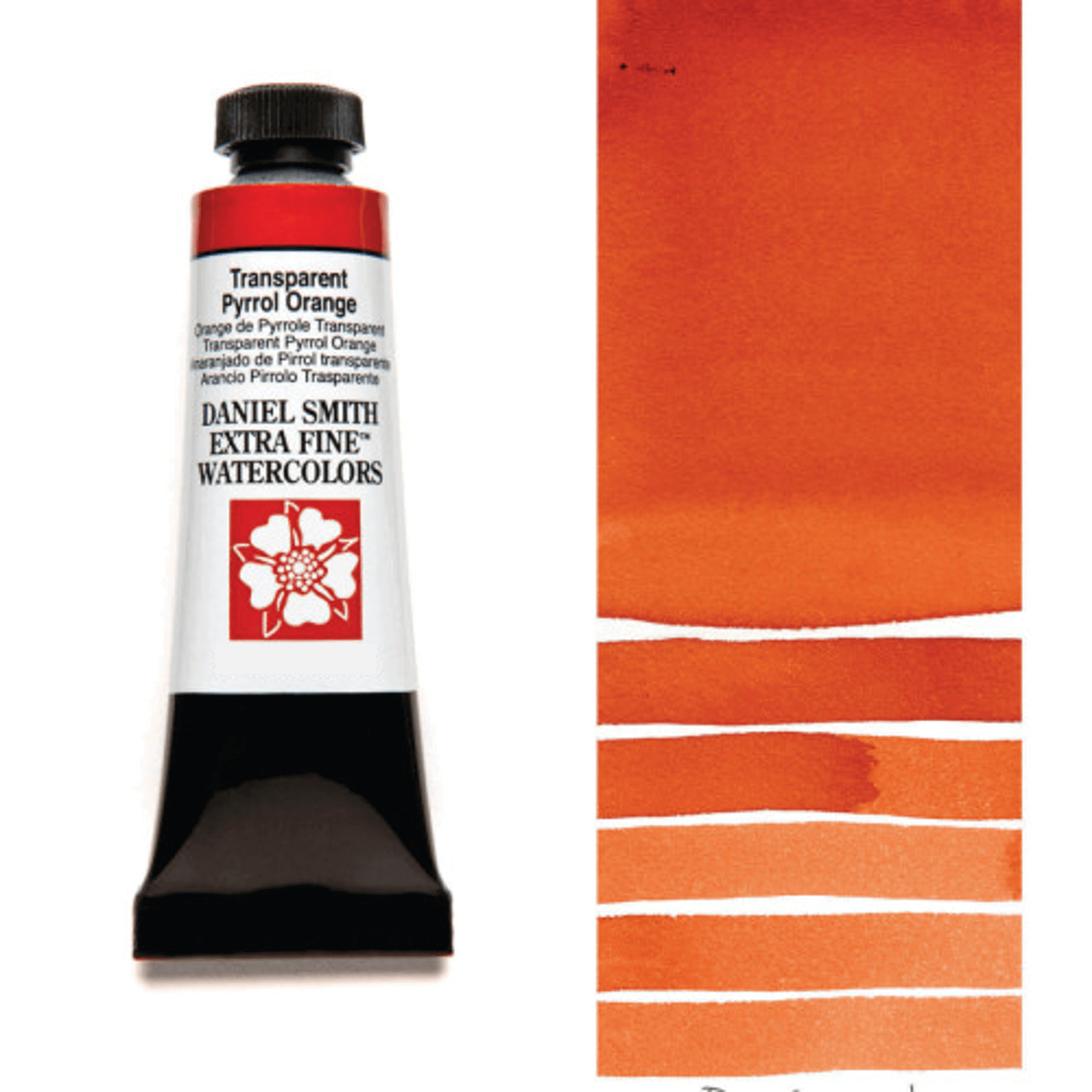 צבע מים שפופרת TRANSPARENT PYRROL ORANGE 5ML S2  DANIEL SMITH 