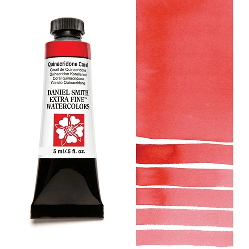 צבע מים שפופרת QUINACRIDONE CORAL 5ML S2  DANIEL SMITH 