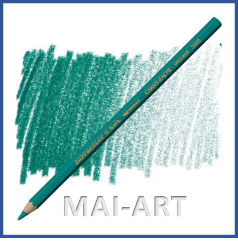 עפרון אקוורל  CARAN D'ACHE SUPRACOLOR 190 Greenish Blue