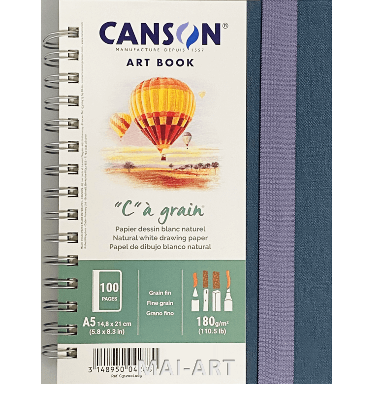 סקטץ בוק CANSON ART BOOK C A GRAIN A5 ספירלה