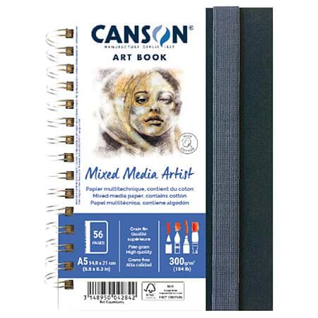 סקטץ בוק CANSON ART BOOK MIXED MEDIA ARTIST A5 ספירלה