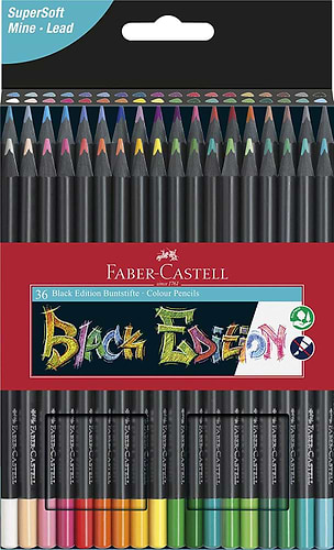 מארז 36 עפרונות BLACK EDITION FABER CASTELL