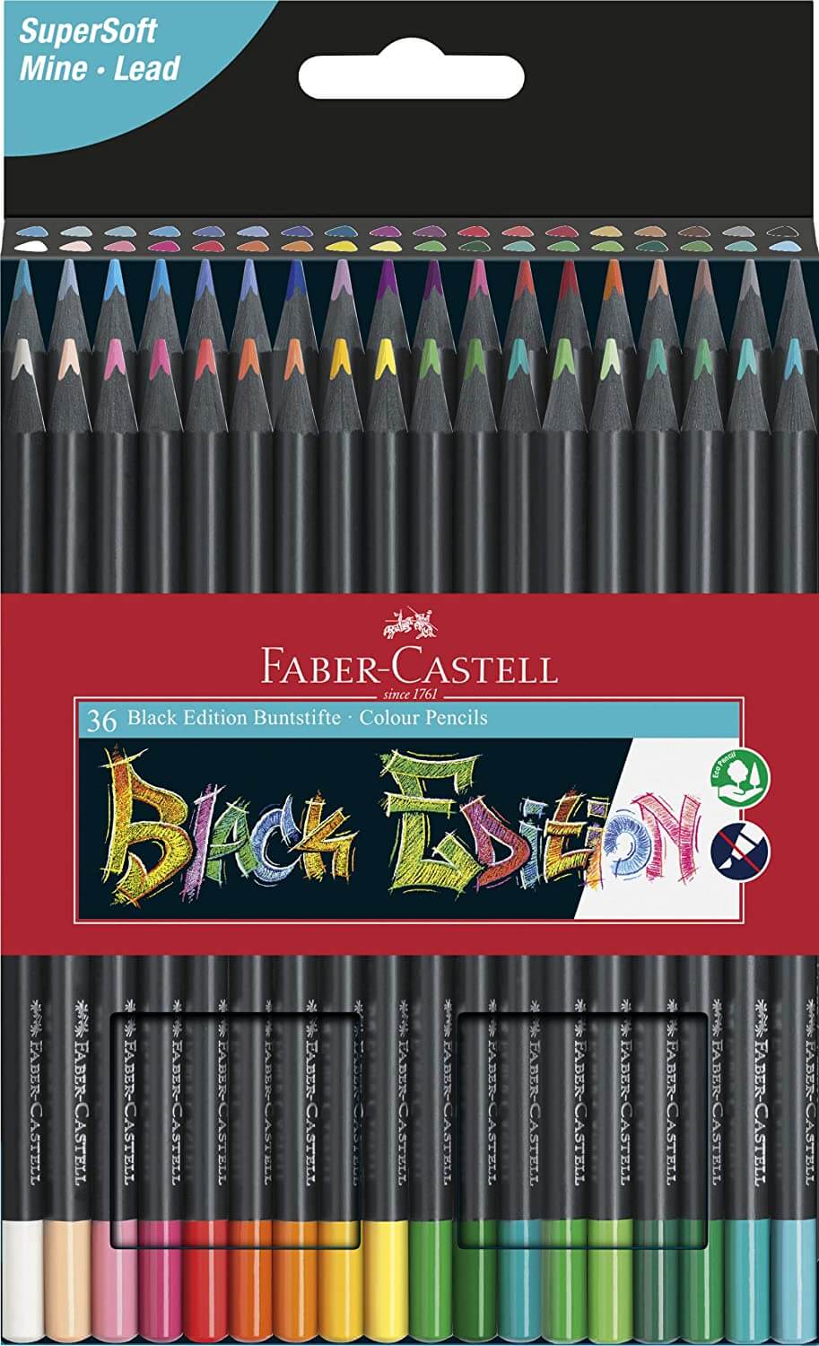 מארז 36 עפרונות BLACK EDITION FABER CASTELL