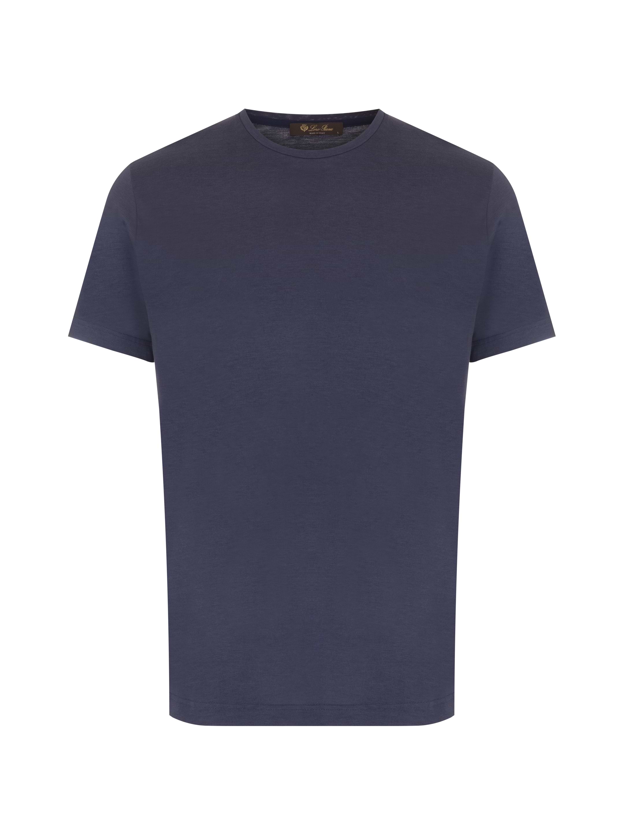 Tシャツ・カットソー LORO PIANA T-SHIRT Loro Piana - Logo-Embroidered Cotton-Jersey T-Shirt - Blue