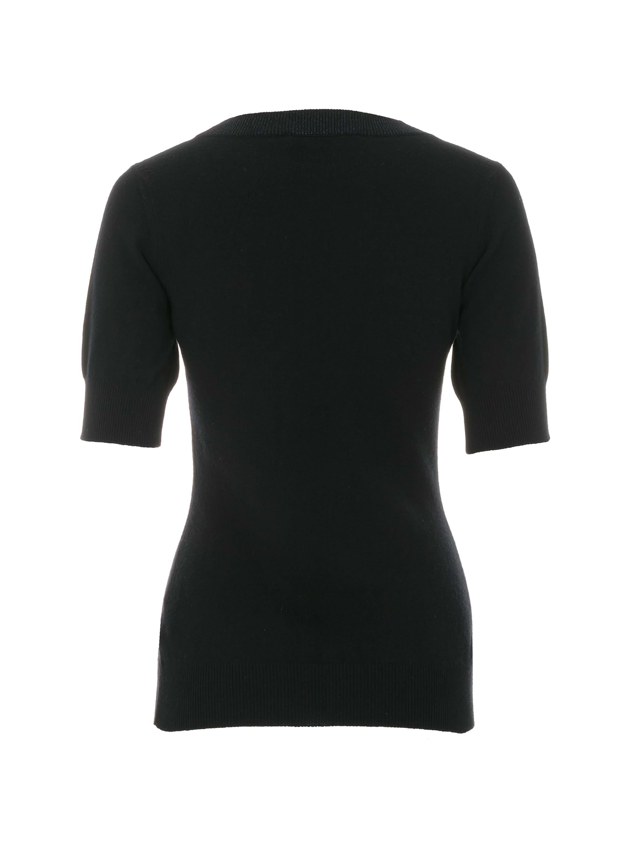 Tシャツ・カットソー FABIANA FILIPPI Platinum and lurex short-sleeved jersey Jersey T-shirt, rock grey for Women | Fabiana Filippi®