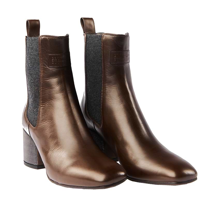 Leather ankle boots Brunello Cucinelli for women - buy in