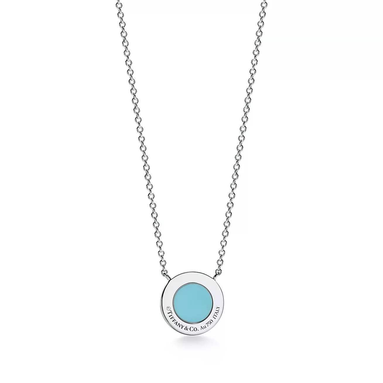 Tiffany & Co. Tiffany T Diamond and Turquoise Circle Pendant