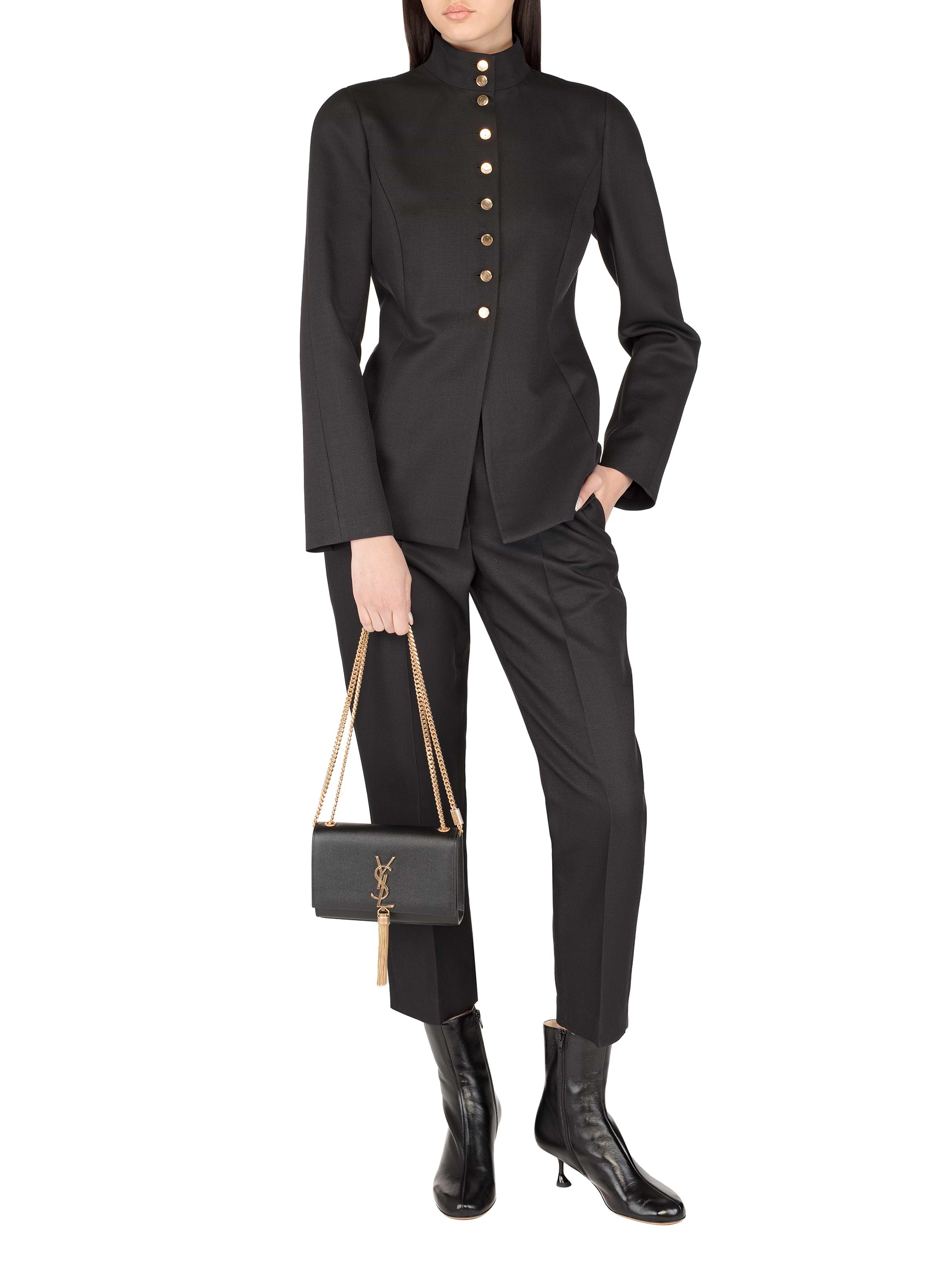 【Saint Laurent】CERCLES OVER COLLAR SAINT LAURENT - SILK YVES COLLAR SHIRT WITH POLKA DOT PRINT