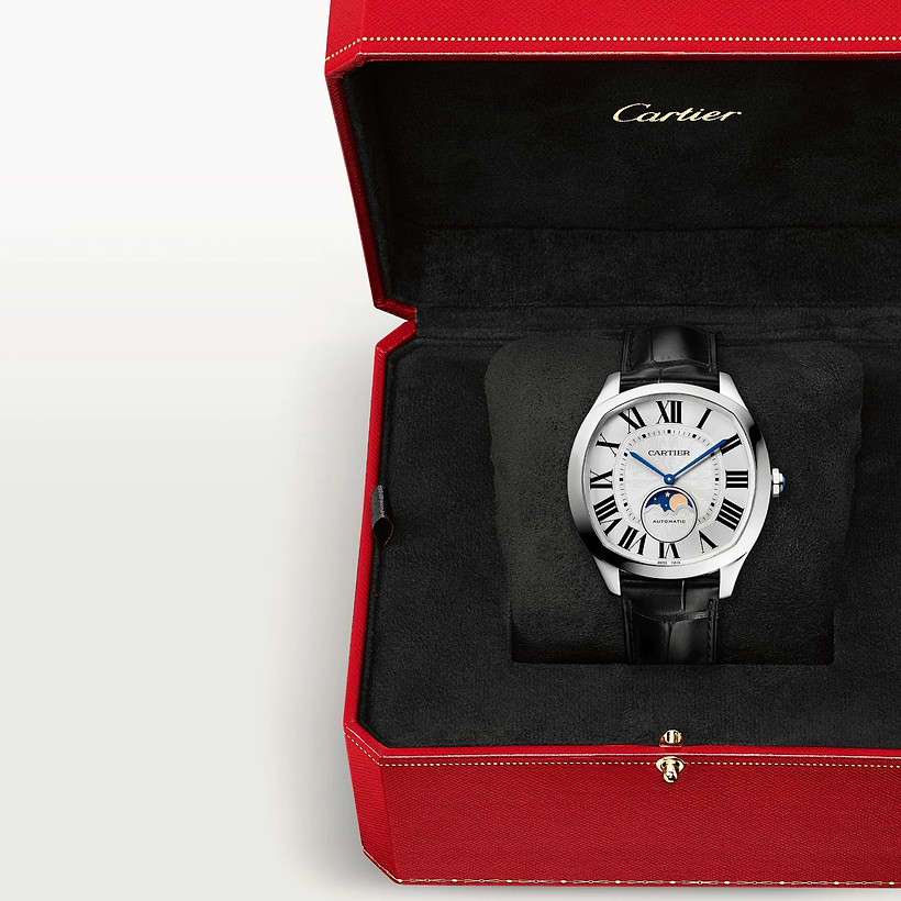 Cartier ディヴァン 純正黒アリゲーターマット 29 x 22mm 再入荷商品 Cartier ディヴァン 純正黒アリゲーターマット 29 x