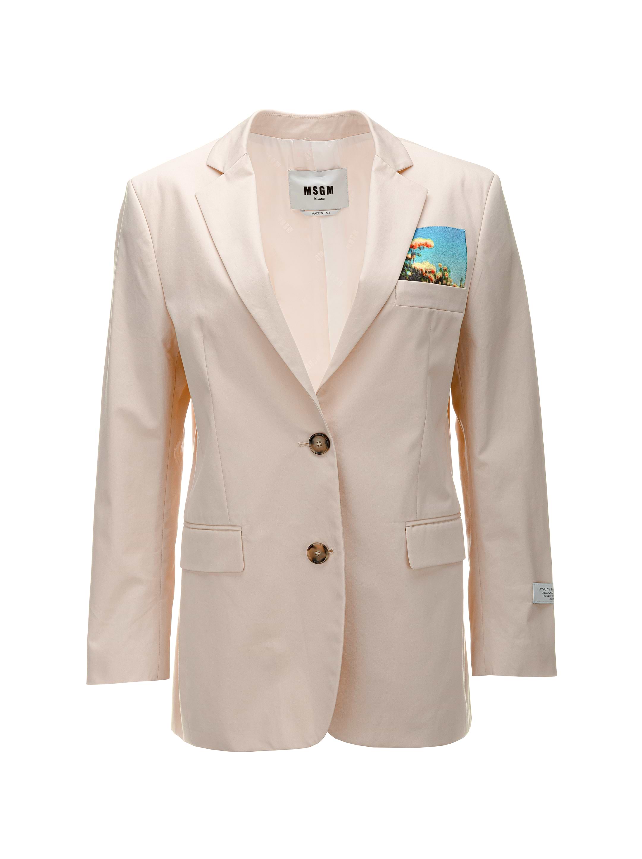 【送料&関税込】Msgm Single-breasted Blazer With Applique 送料&関税込】Msgm Single-breasted Blazer With Applique Msgm