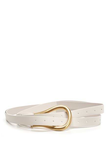 BOTTEGA VENETA ベルト 白　ゴールドバックル Bottega Veneta White Leather Belt GHW Size 80 – Lux Second