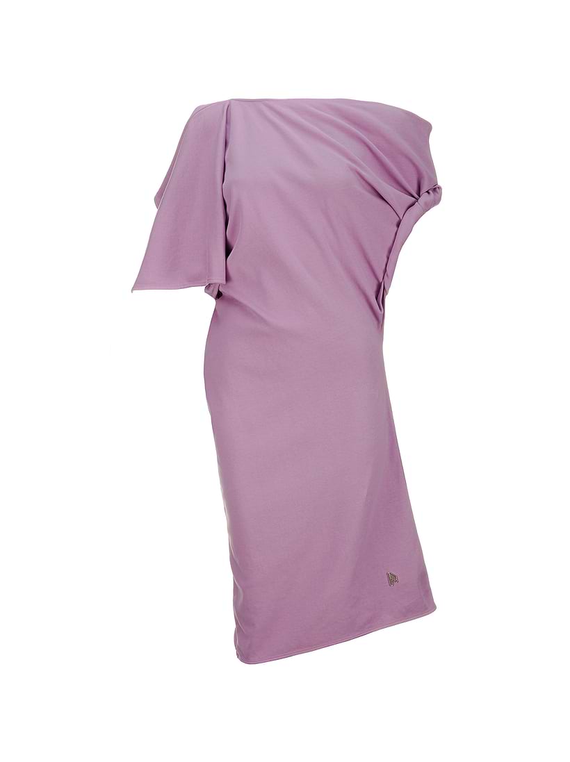 オールインワン・サロペット The Attico Fitted Purple Dress With Rubberised Logo Detail DARK PURPLE LONG DRESS | Soho Soho Eshop