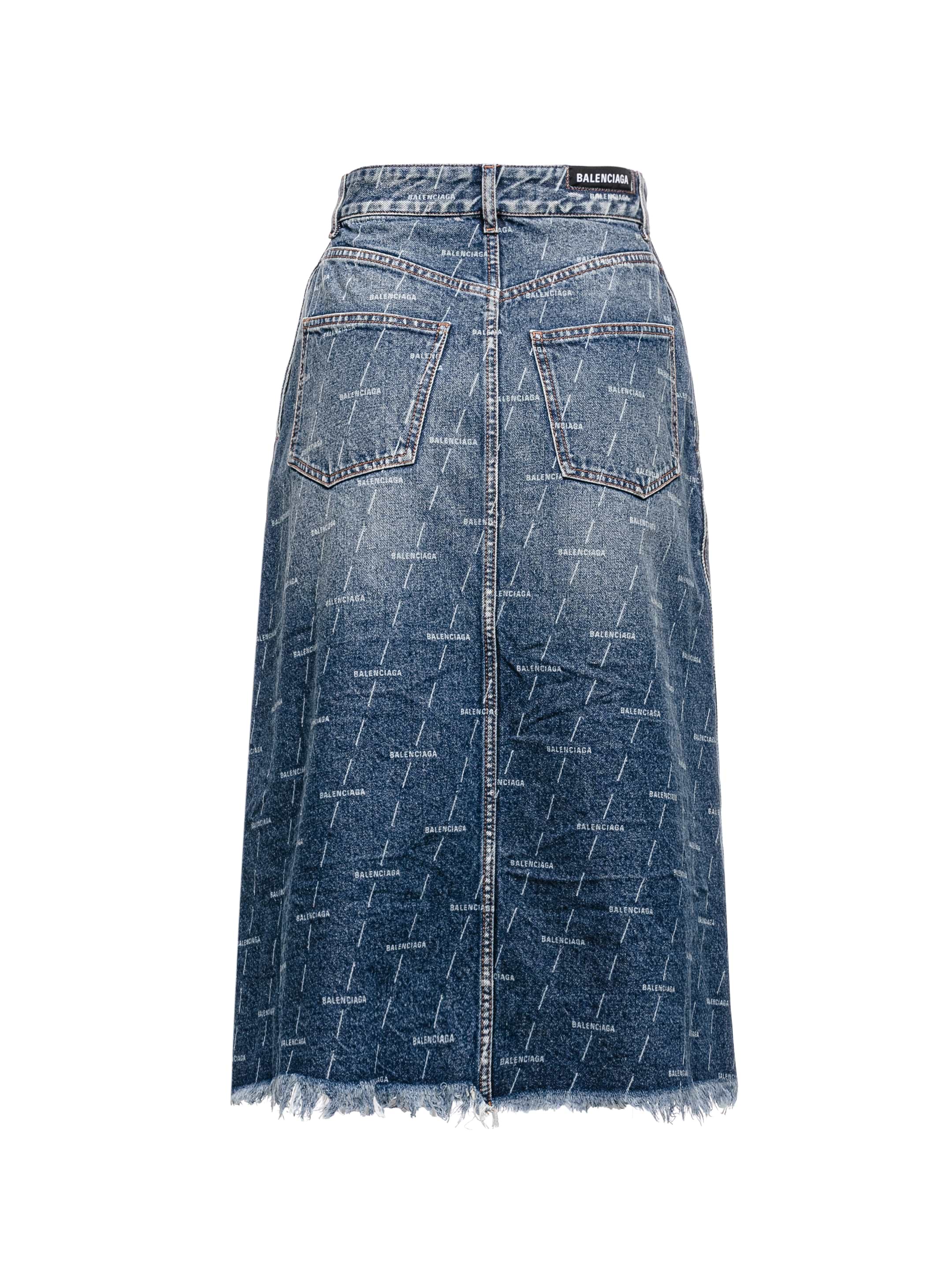 Monogram denim skirt Balenciaga for women - buy in the official