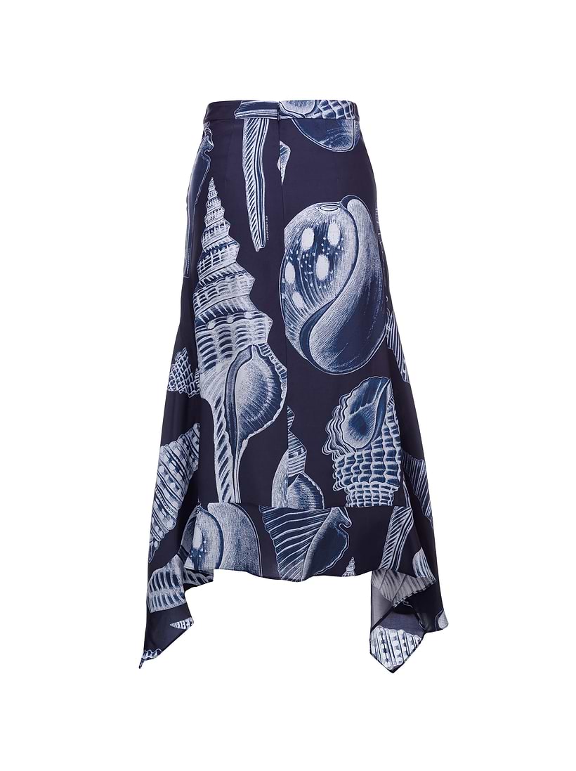 ワンピース STELLA MCCARTNEY Women Mid Skirts 126620 6A0038SRA02 1000 Bl Stella McCartney Cherry Ruched Midi-Skirt | Saks Fifth Avenue
