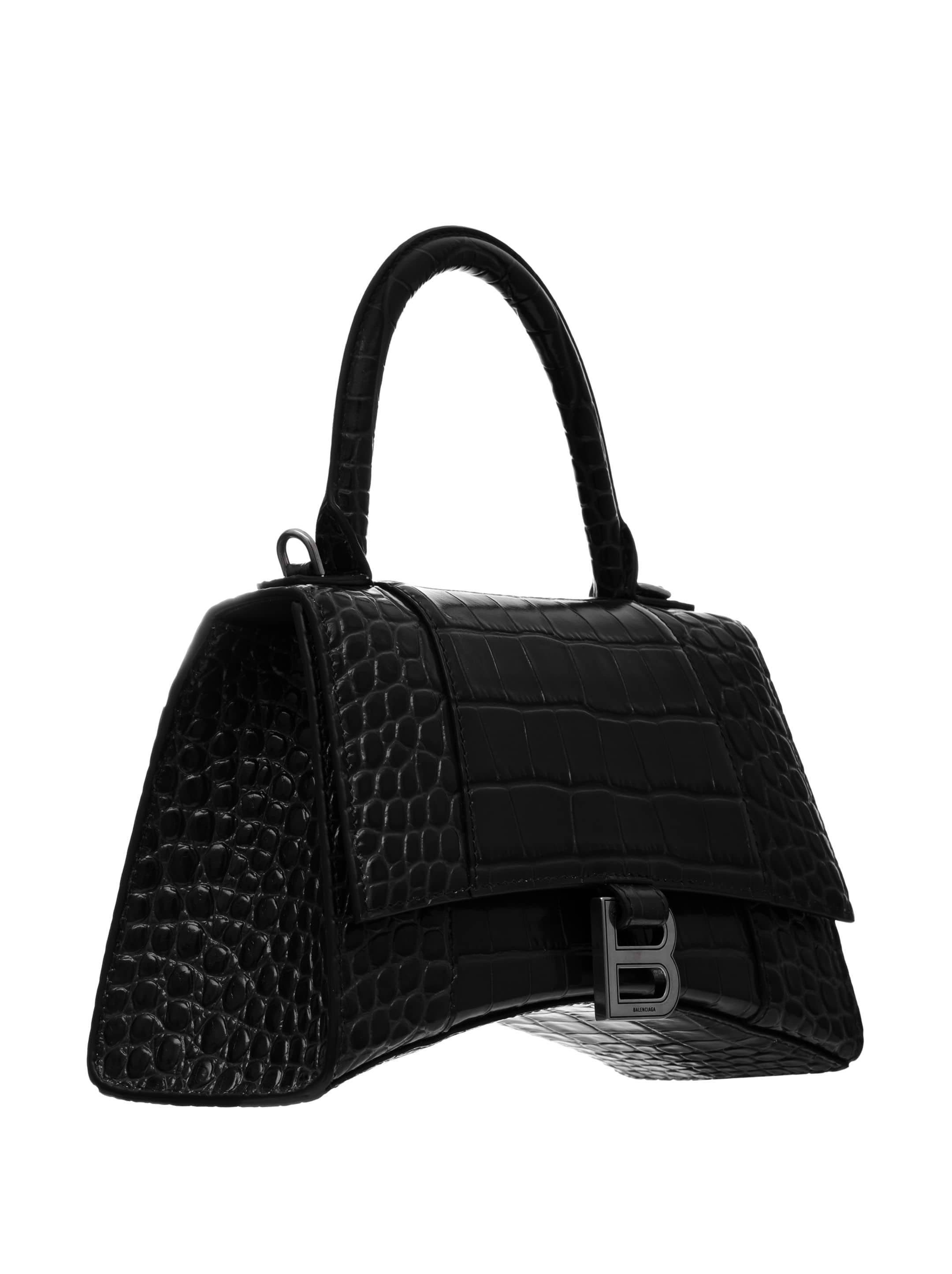 【送料&関税込】Balenciaga Black Leather Large Hourglass Sof Balenciaga Hourglass Large Soft Top Handle Bag in Black | FWRD