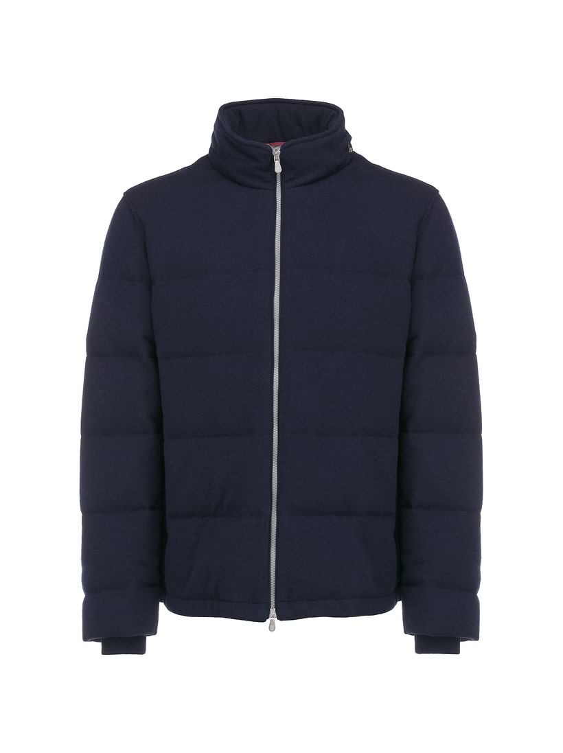 【関税＆送料込み】Brunello Cucinelli Short Down Jacket Brunello Cucinelli Quilted Hooded Down Jacket | Grey