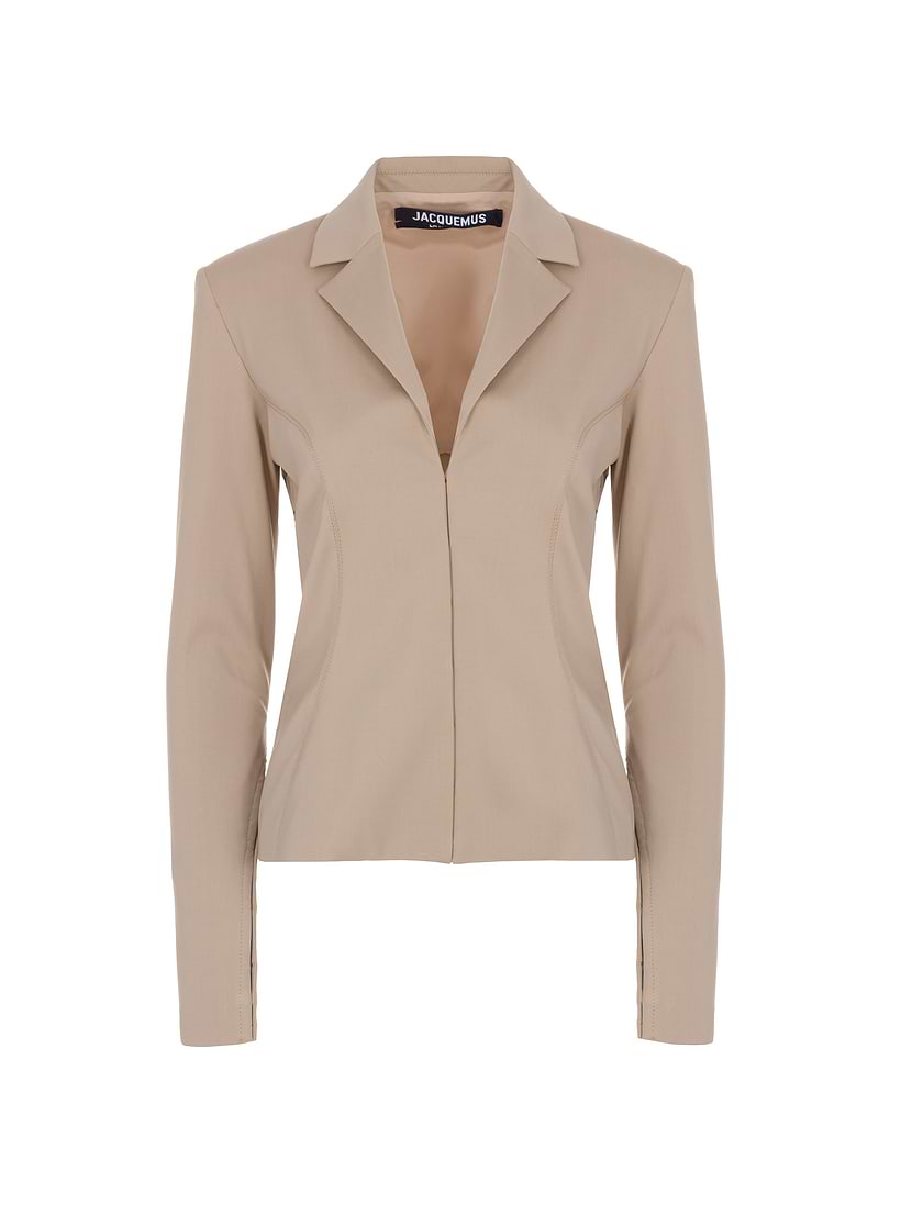 アウターその他 JACQUEMUS Woman Blazer Beige 251JA0871709 130 La Veste d'Homme linen blazer in beige - Jacquemus | Mytheresa