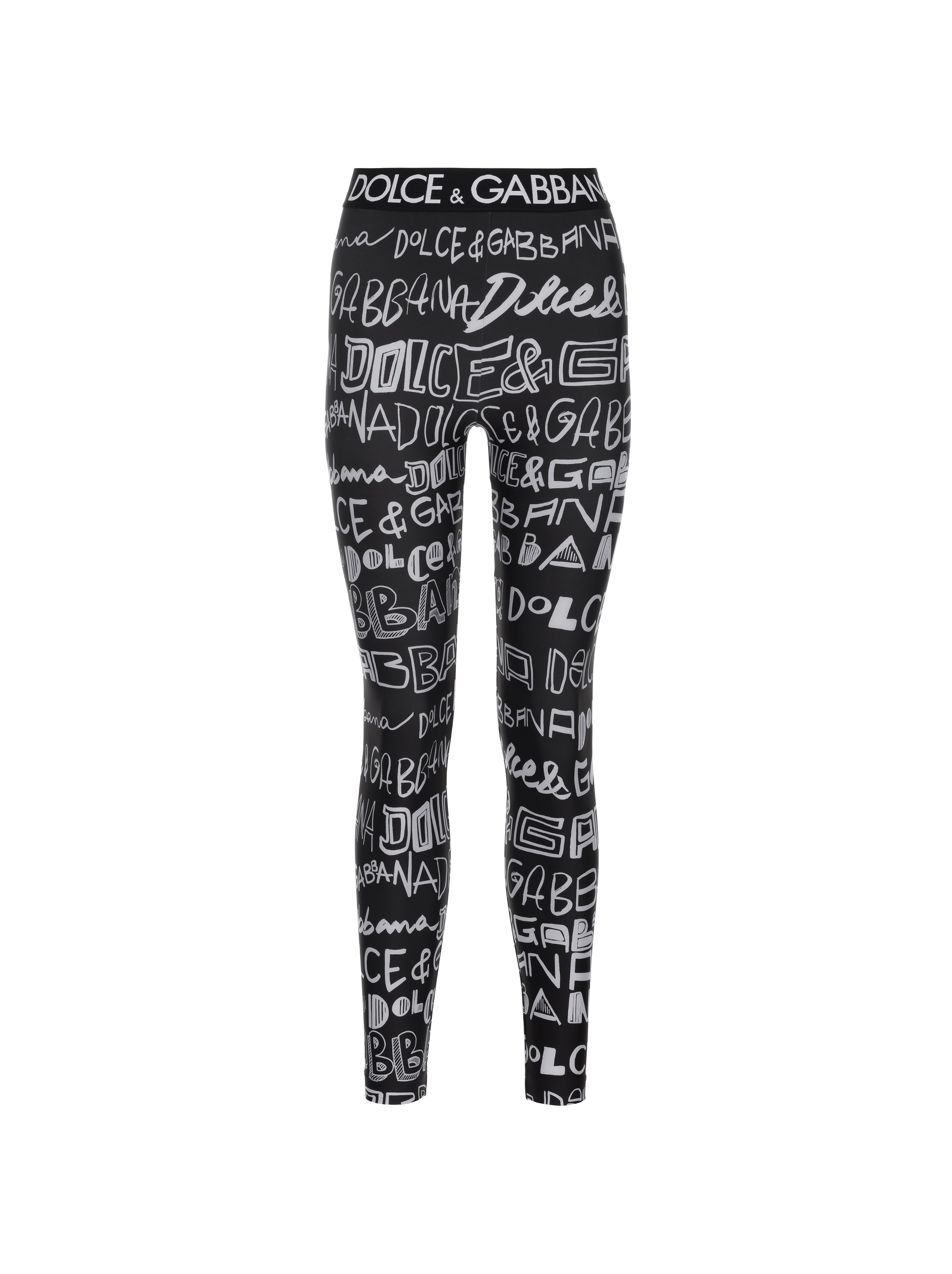 ボトムスその他 Dolce & Gabbana SS25 SLIM FIT LEGGINGS (FTB5TT GDCPIN0000) Dolce&Gabbana Branded Elastic High-Waist Leggings w