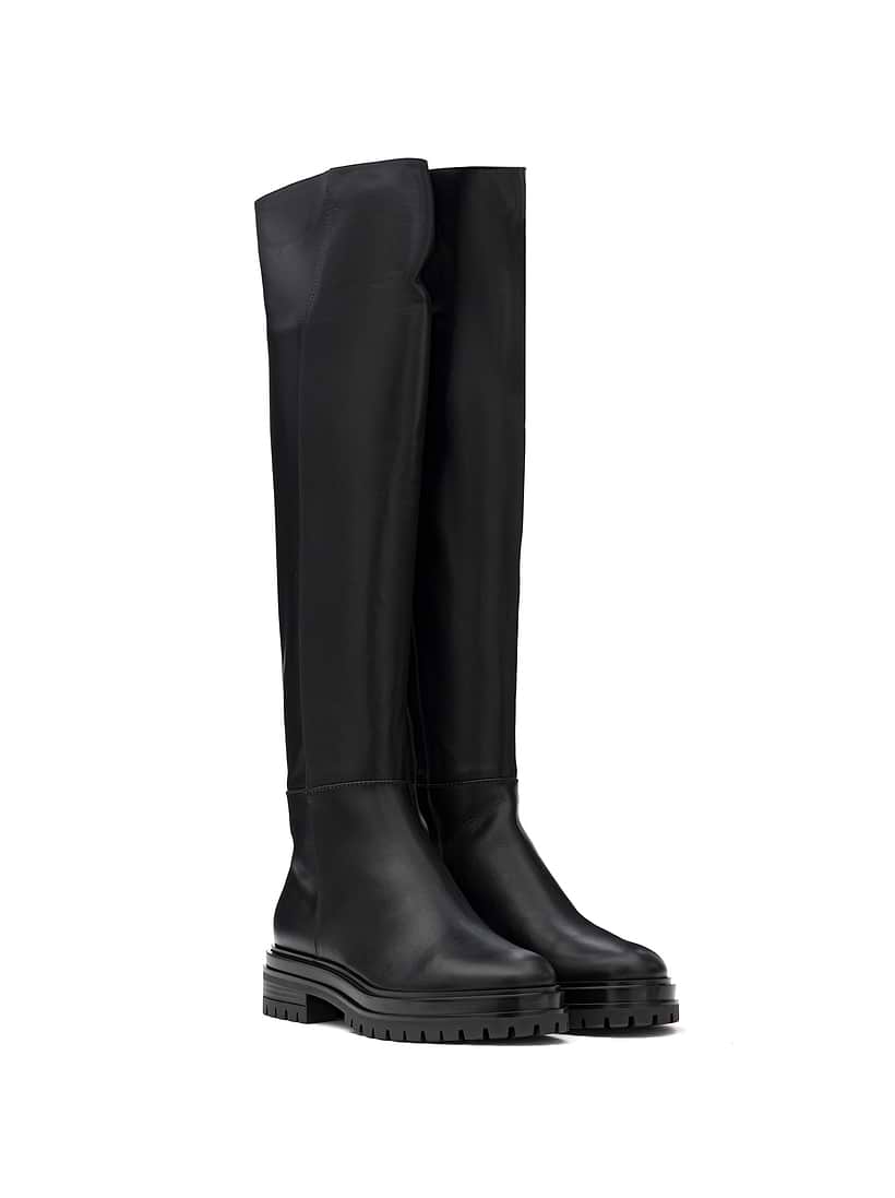 GIANVITO ROSSI ラウントトゥニハイフツ G8039820GOM NENEBLACK Gianvito Rossi: Italian Luxury Shoes and Accessories