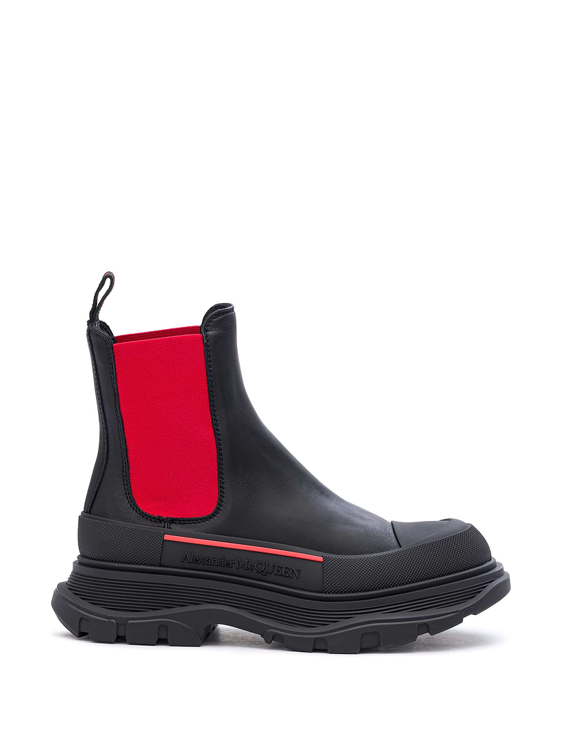 【関税込み】Rubber boots - Alexander McQueen - Leather - Bla Alexander McQueen - Black Leather Lace-Up Boots