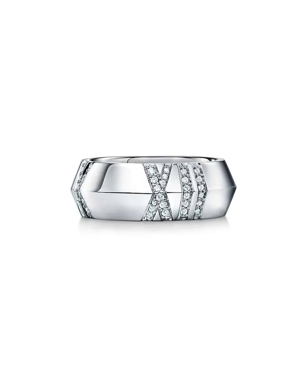 Tiffany & Co. Atlas® X Closed Wide Ring White Gold - buy for