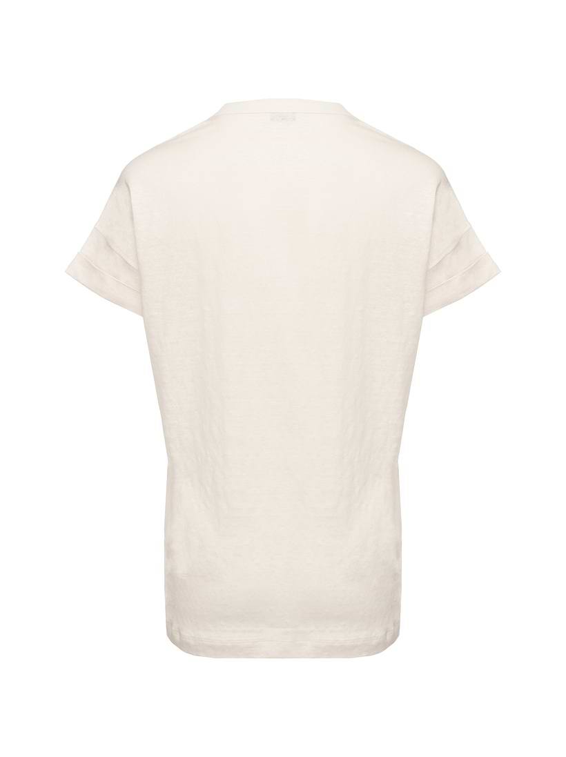 Brunello Cucinelli women's Flax and silk t-shirt - buy for